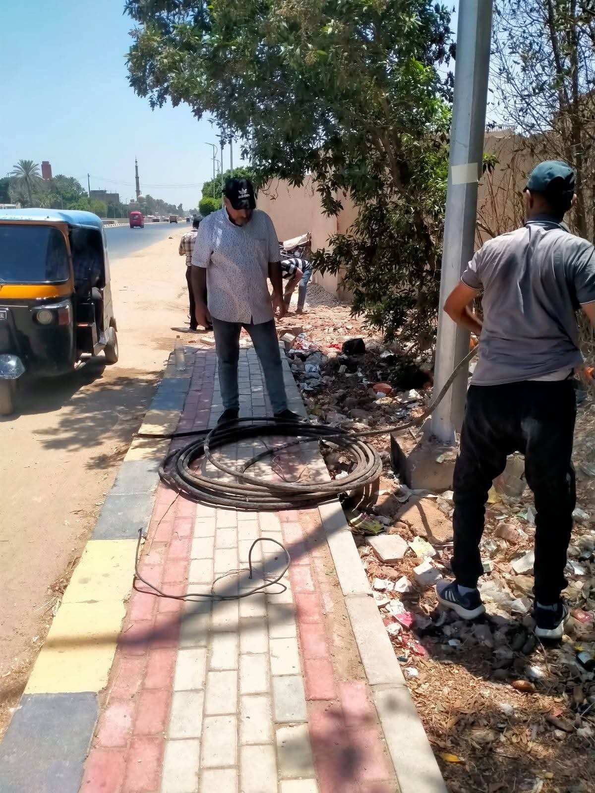 رفع كفاءة الانارة بمركز ومدينة ابوالنمرس 