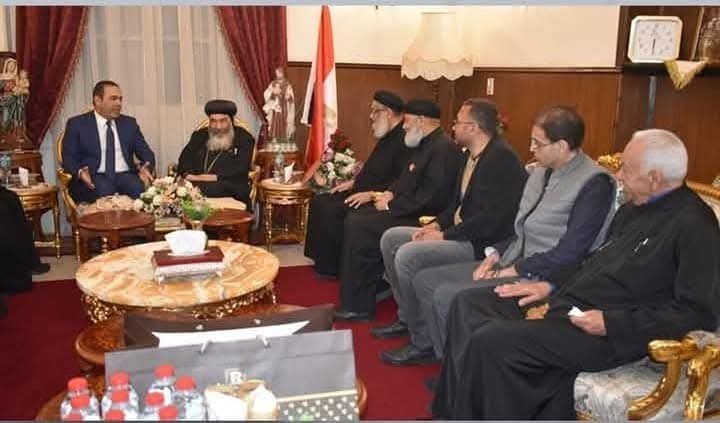 مصر نموذج يحتذى به ..رئيس شباب النواب يقدم التهنئة للأنبا تادرس مطران بورسعيد و للأخوة الأقباط بعيد القيامة المجيد